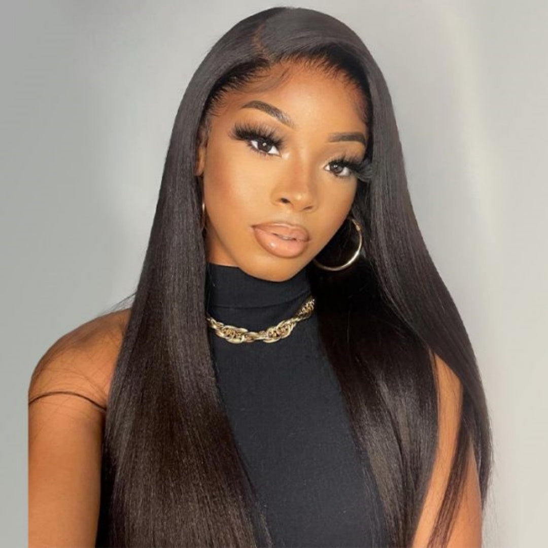 Top Quality Raw Hair 5X5 Closure HD Lace Wig Yaki