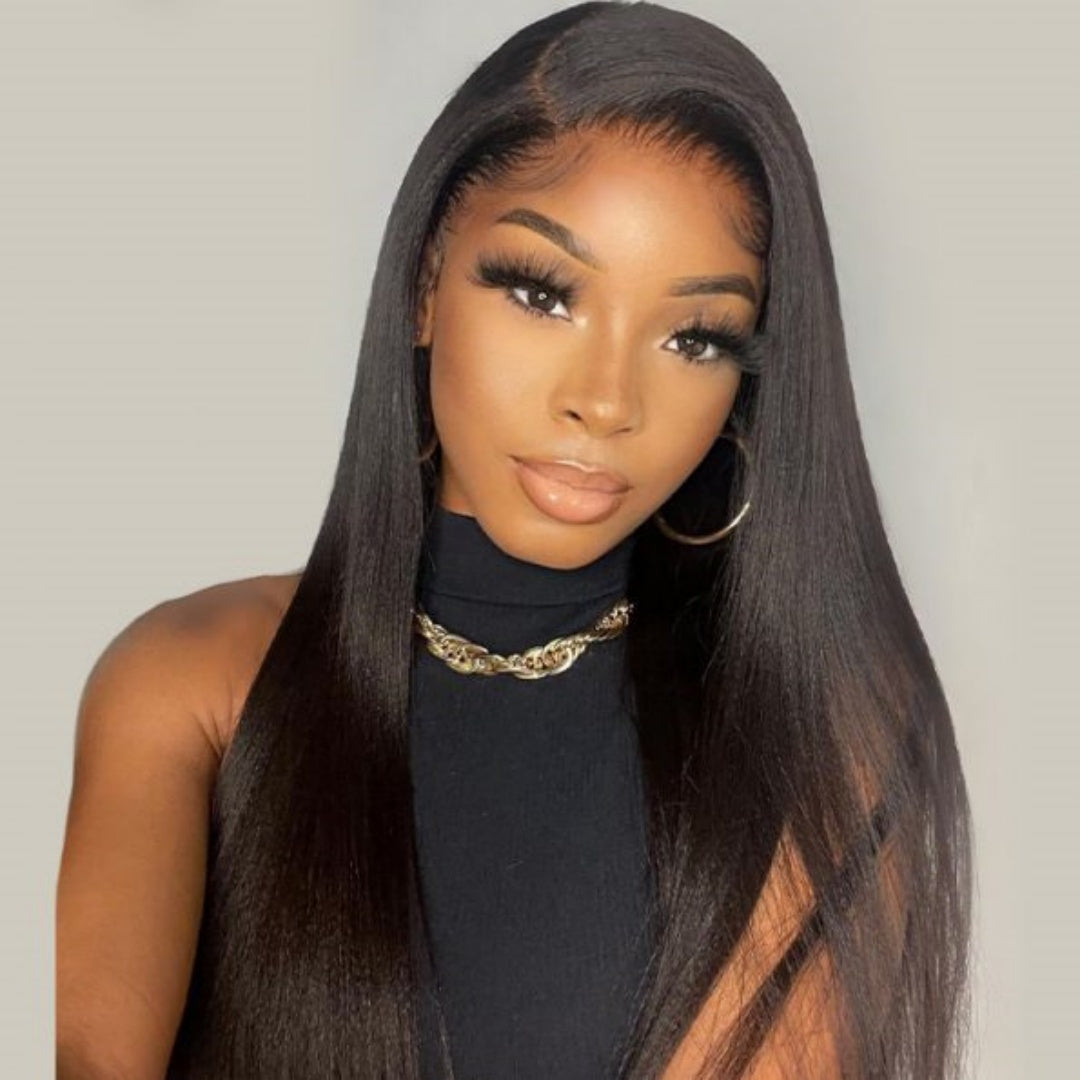 Top Quality Raw Hair 5X5 Closure HD Lace Wig Yaki