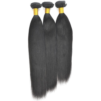 100% Virgin Human Hair Bundles 10-26 Inches 3 Bundles Light Yaki Straight