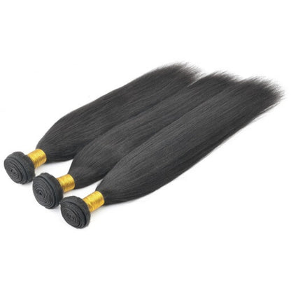 100% Virgin Human Hair Bundles 10-26 Inches 3 Bundles Light Yaki Straight