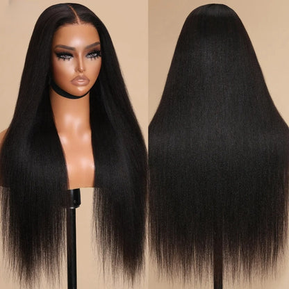 HD LACE 9x6 Lace Parting Super Preplucked Hairline Density Wig Yaki Straight