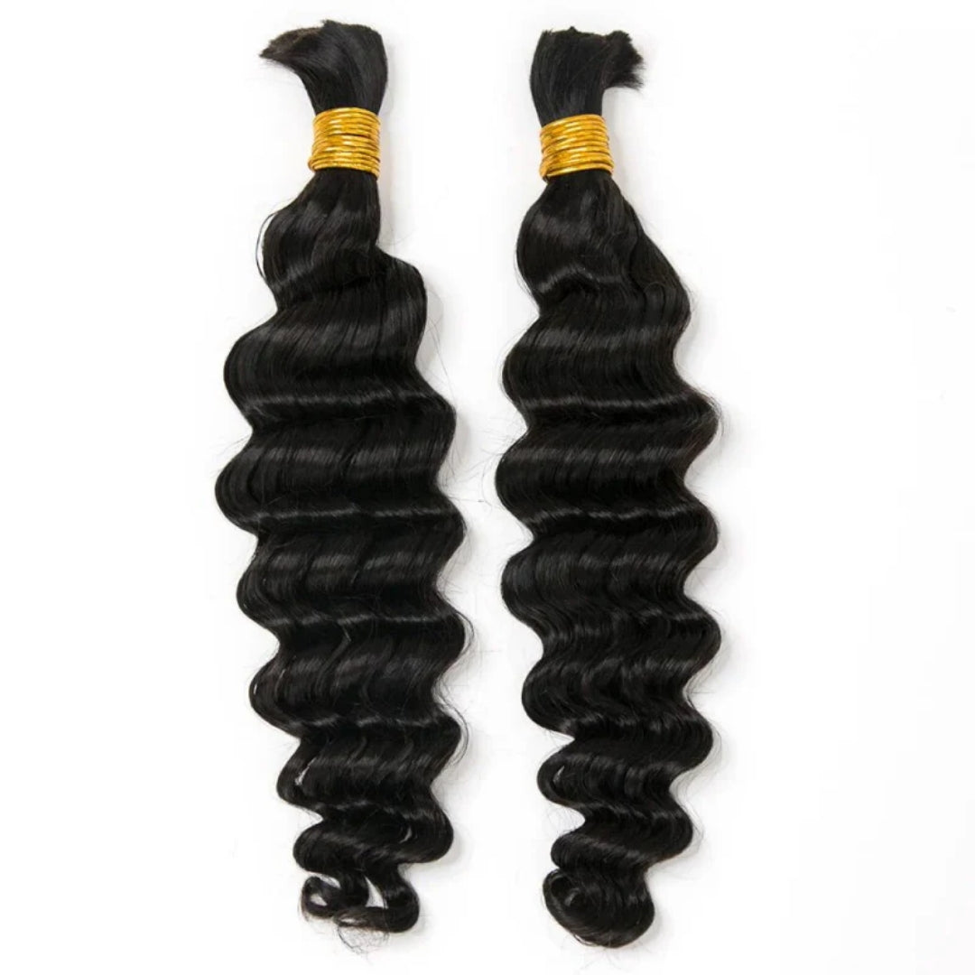 Bulk Hair for Braiding 100% Human Hair Braid Extensions Loose Deep Wave