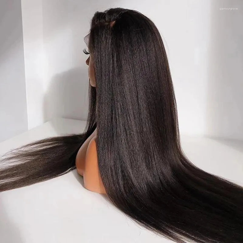 HD LACE 9x6 Lace Parting Super Preplucked Hairline Density Wig Yaki Straight
