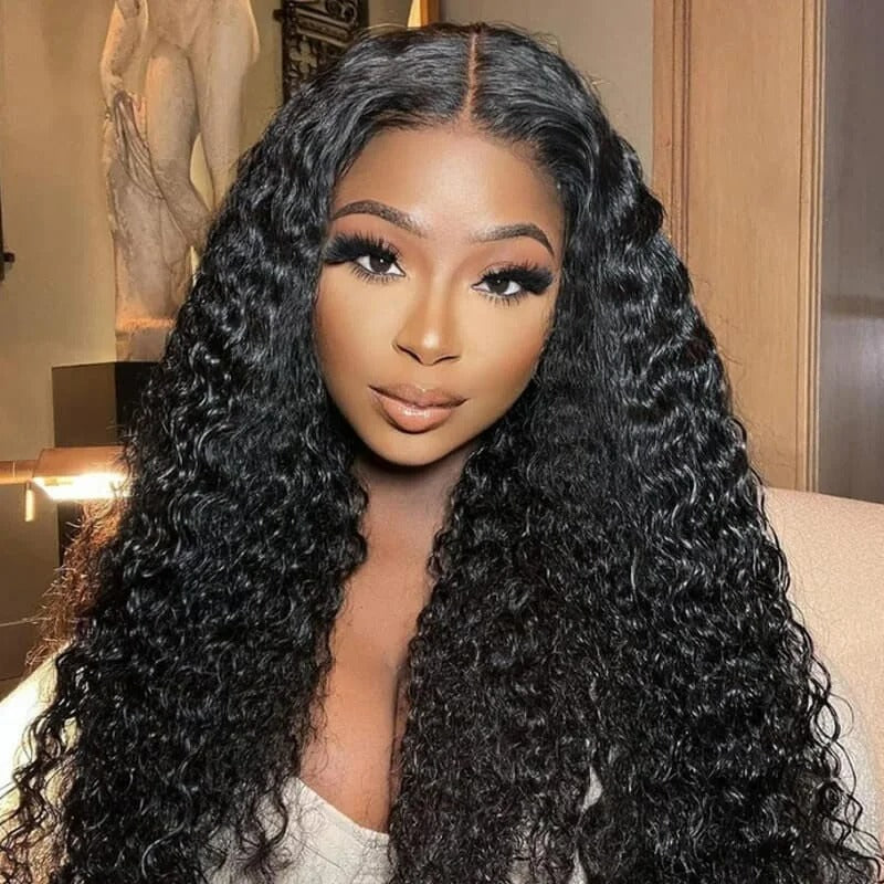 HIGH DENSITY PRE-PLUCKED HD LACE 6X6 LACE CLOSURE WATER WAVE WIG