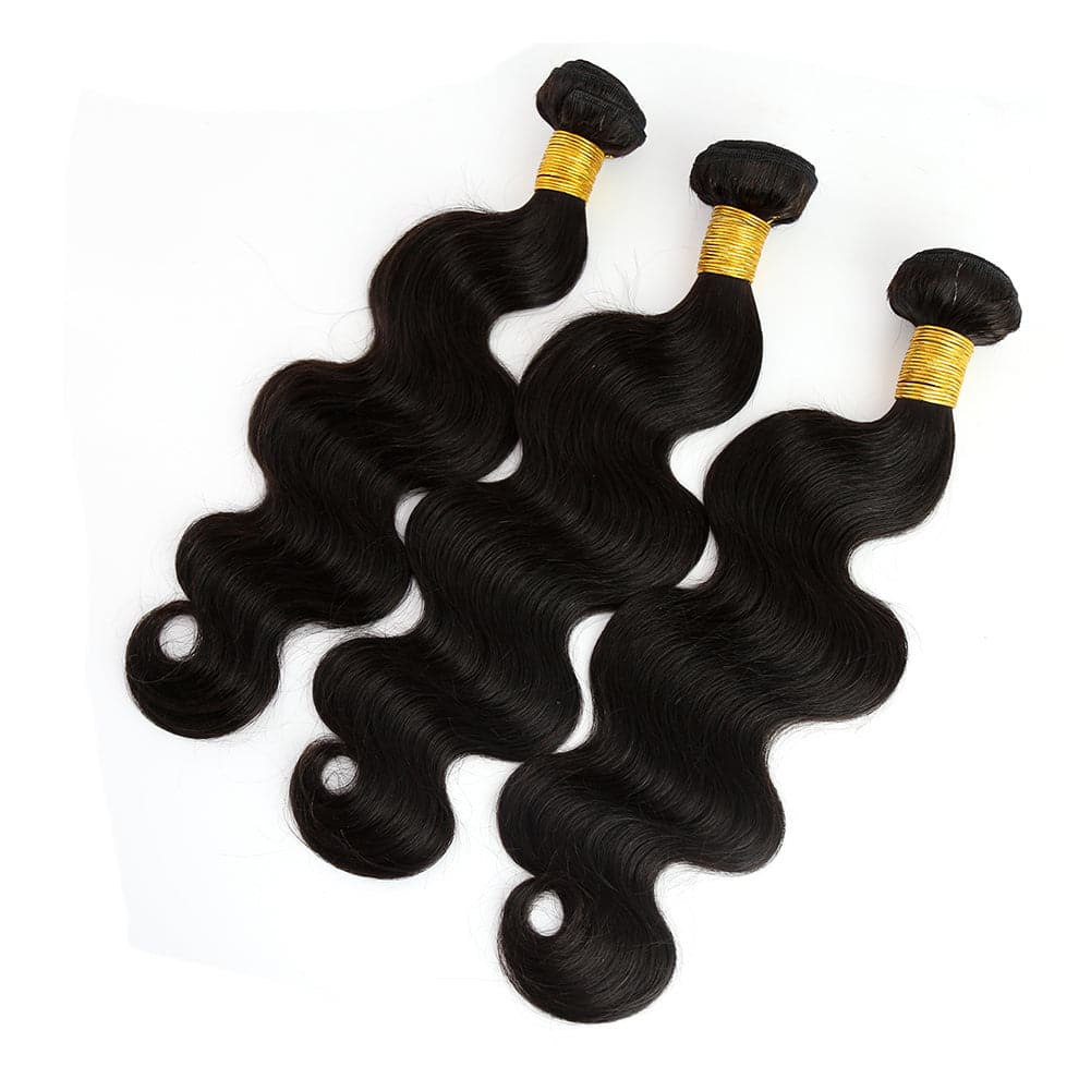 100% Virgin Human Hair Bundles 10-26 Inches 3 Bundles Straight/Body Wave