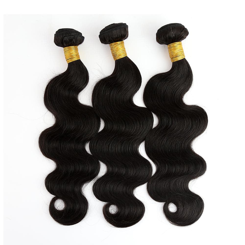 100% Virgin Human Hair Bundles 10-26 Inches 3 Bundles Straight/Body Wave