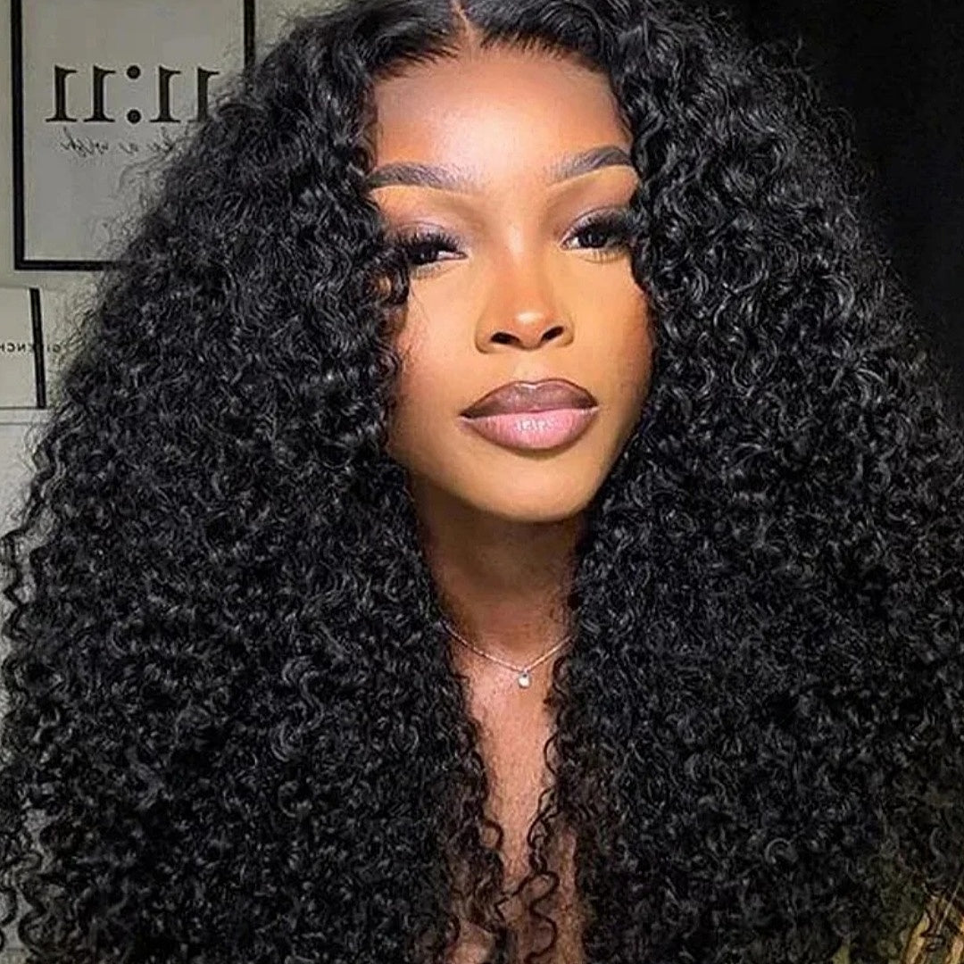 BYE-BYE KNOTS HD LACE 7X5 CLOSURE  LACE WIG / CURLY