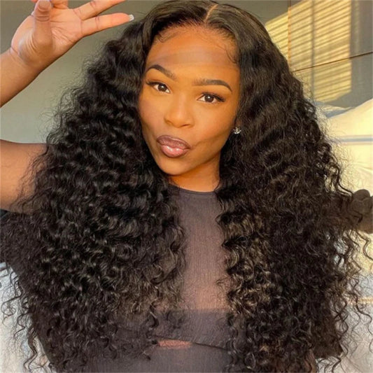 Upgraded Drawstring 13X4/13X6 Full Frontal HD Lace Wig Deep Wave