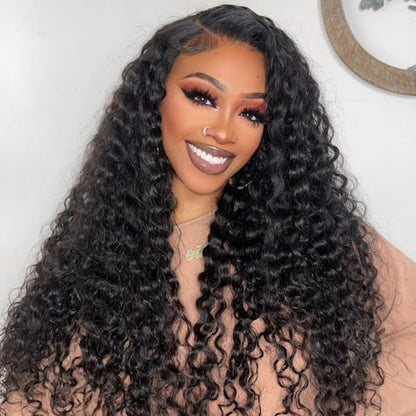 Upgraded Drawstring 13X4/13X6 Full Frontal HD Lace Wig Deep Wave