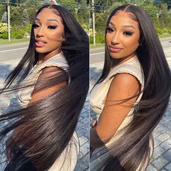 HD LACE 3D Dome Cap 9x6 Super Preplucked with Drawstring Wig Straight