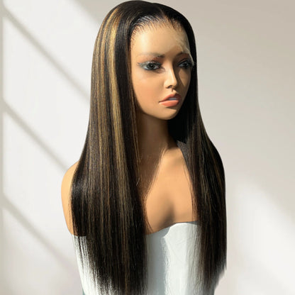 HD LACE 3D Dome Cap 9x6 Super Preplucked with Drawstring Wig Highlight Colored Straight Wig