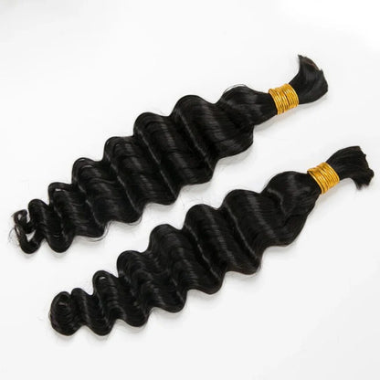 Bulk Hair for Braiding 100% Human Hair Braid Extensions Loose Deep Wave