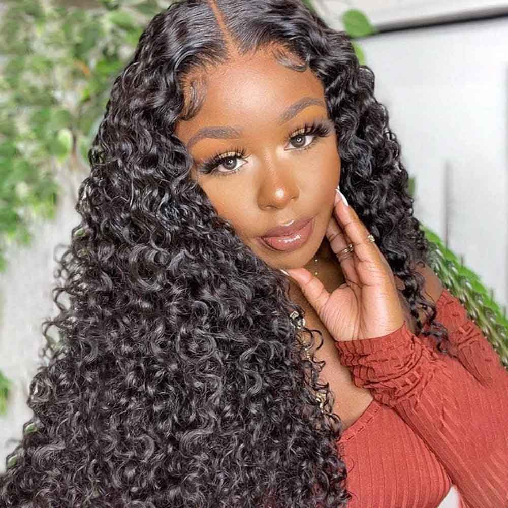 BYE-BYE KNOTS HD LACE 5X5 CLOSURE LACES WIG / Curly