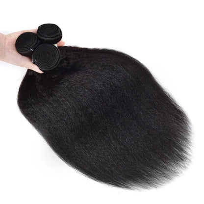 100% Virgin Human Hair Bundles 10-26 Inches 3 Bundles Kinky Straight