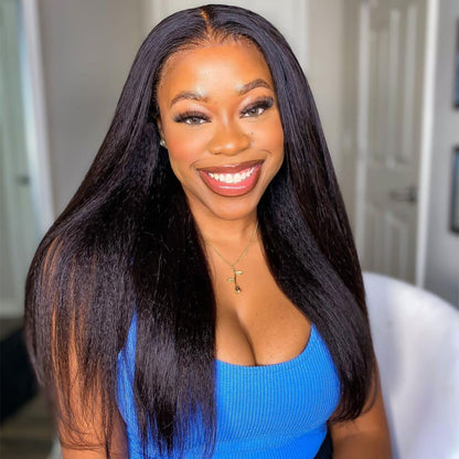 Upgraded Drawstring 13X4/13X6 Full Frontal HD Lace Wig Kinky Straight