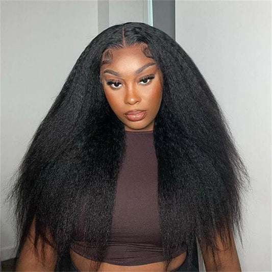 Top Quality Raw Hair 13X4/13X6 Full Frontal HD Lace Wig Kinky Straight