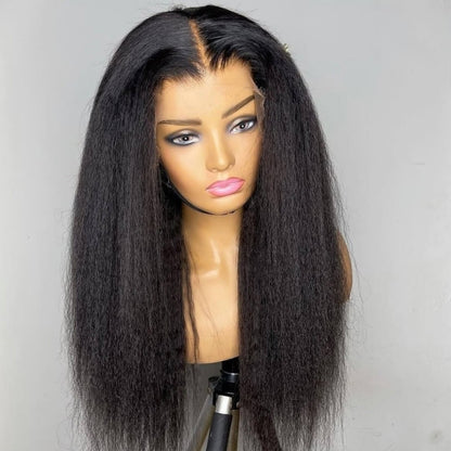Upgraded Drawstring 13X4/13X6 Full Frontal HD Lace Wig Kinky Straight
