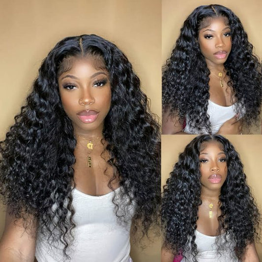 13x4 PRE-PLUCKED LOOSE WAVE HUMAN HAIR LACE FRONT WIG