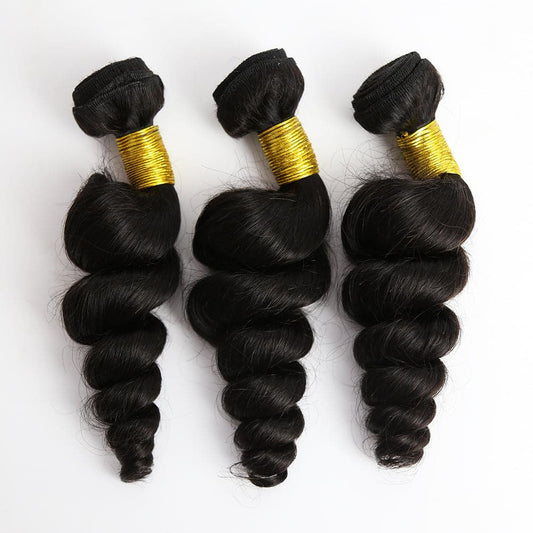 100% Virgin Human Hair Bundles 10-26 Inches 3 Bundles Loose Wave
