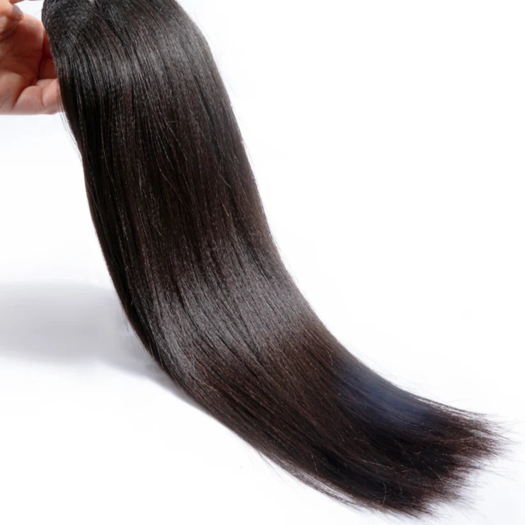 100% Virgin Human Hair Bundles 10-26 Inches 3 Bundles Light Yaki Straight