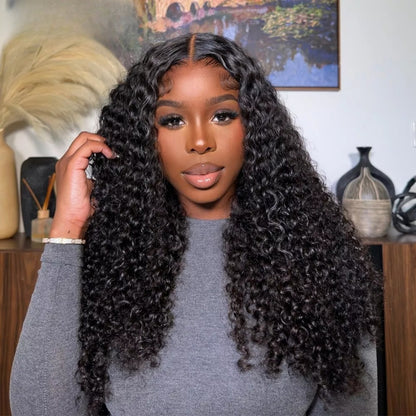 "One Fits All" 9x6 Lace Parting HD LACE Super Preplucked Hairline Curly Wig