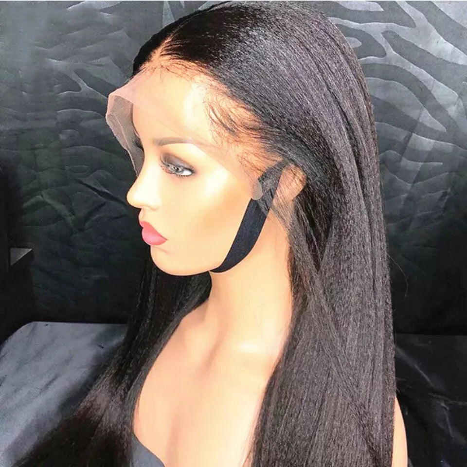 BYE-BYE KNOTS HD LACE 13X4 FULL FRONTAL WIG / YAKI STRAIGHT