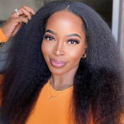 BYE-BYE KNOTS HD LACE 13X4 FULL FRONTAL WIG / KINKY STRAIGHT