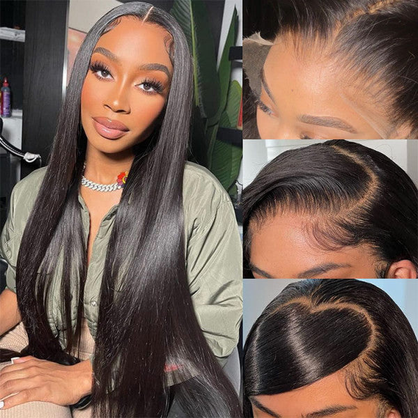 HD LACE 3D Dome Cap 9x6 Super Preplucked with Drawstring Wig Straight