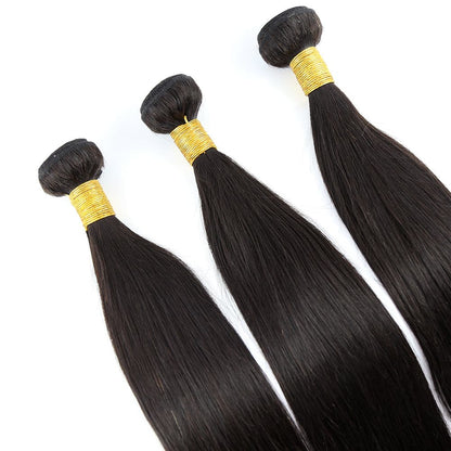 100% Virgin Human Hair Bundles 10-26 Inches 3 Bundles Straight/Body Wave