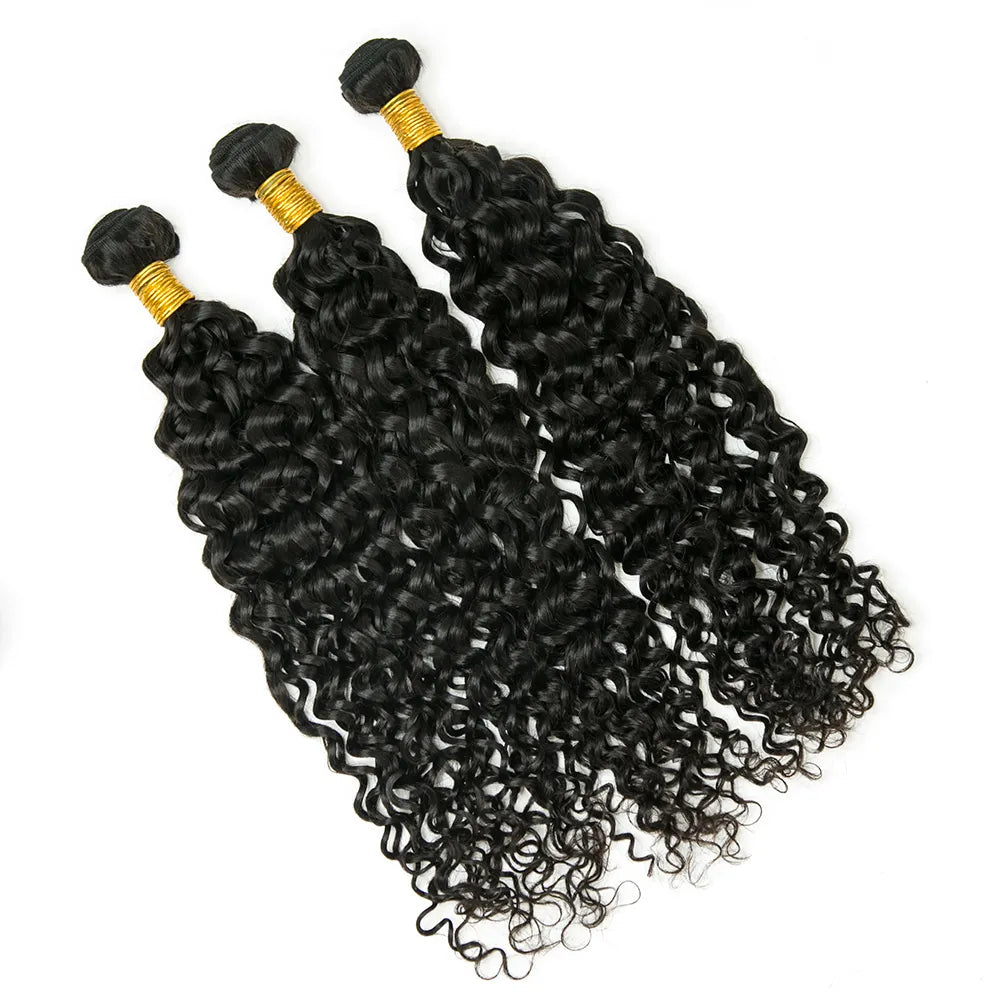 100% Virgin Human Hair Bundles 10-26 Inches 3 Bundles Water Wave
