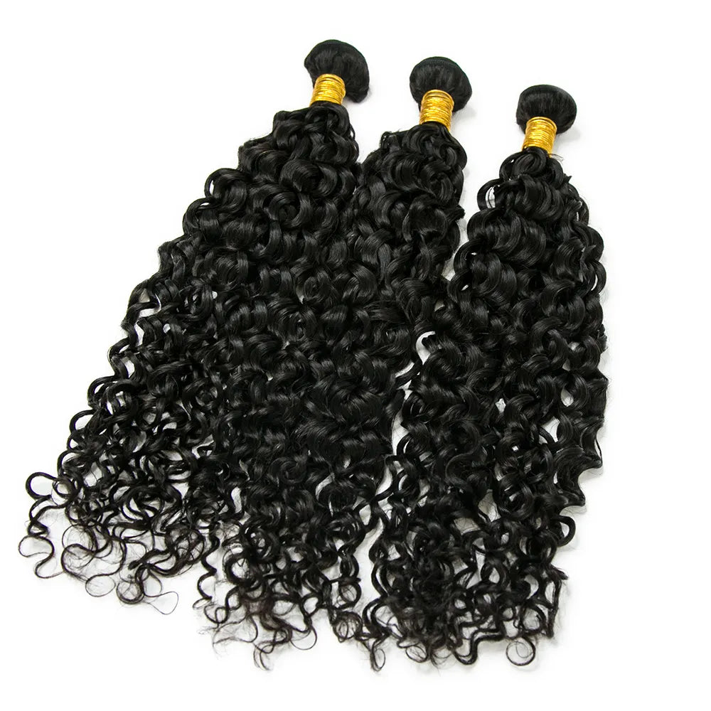 100% Virgin Human Hair Bundles 10-26 Inches 3 Bundles Water Wave