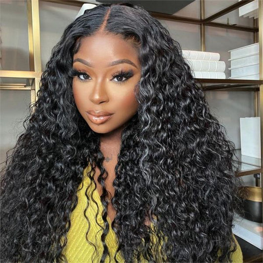 HIGH DENSITY PRE-PLUCKED HD LACE 6X6 LACE CLOSURE WATER WAVE WIG