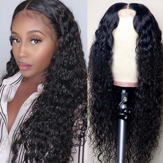 UPGRADED FULL LACE (WITHOUT MESH) TRANSPARENT LACE Water Wave INVISI-STRAP WIG
