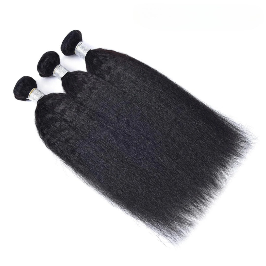 100% Virgin Human Hair Bundles 10-26 Inches 3 Bundles Kinky Straight