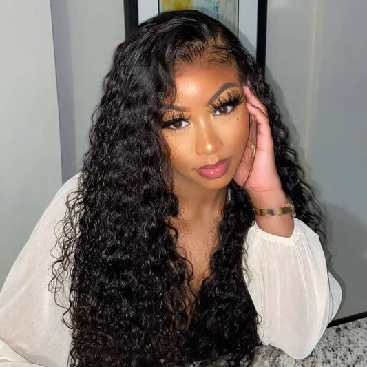 Upgrade 13x6 Fitted Cap “SUPER Pre-plucked HD Lace” Front Wig Water Wave