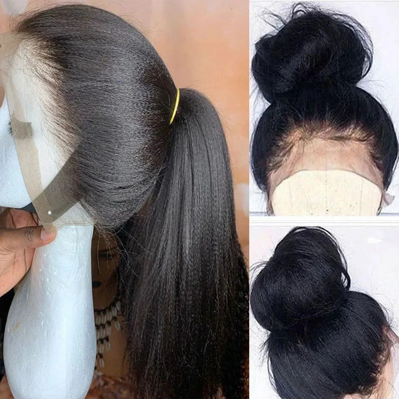BYE-BYE KNOTS 360 HD LACE FAKE SCALP YAKI STRAIGHT WIG / Invisi-Strap