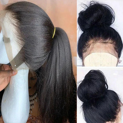 BYE-BYE KNOTS 360 HD LACE FAKE SCALP YAKI STRAIGHT WIG / Invisi-Strap