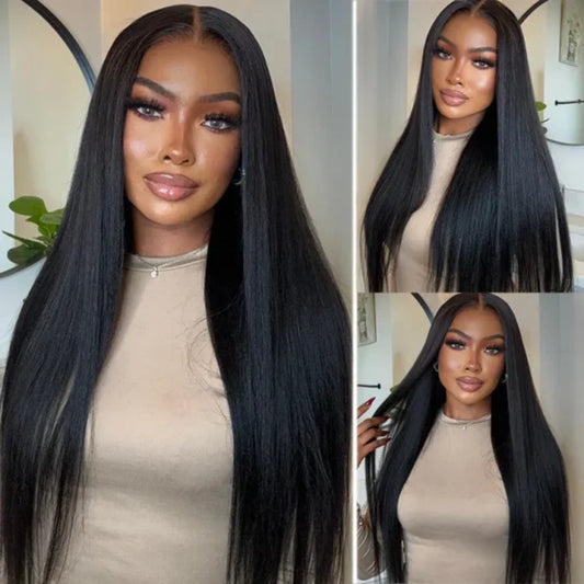 Upgraded Drawstring 13X4/13X6 Full Frontal HD Lace Wig Yaki Straight