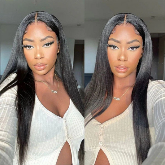 BYE-BYE KNOTS 13X6 HD LACE FRONTAL SUPER PRE-PLUCKED WIG /YAKI STRAIGHT