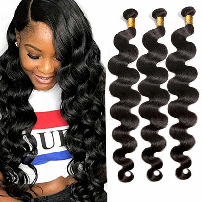100% Virgin Human Hair Bundles 10-26 Inches 3 Bundles Straight/Body Wave