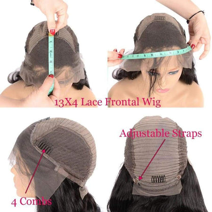 13X4 PRE-PLUCKED KINKY CURLY HUMAN HAIR LACE FRONT WIG