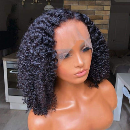 13X4 PRE-PLUCKED KINKY CURLY HUMAN HAIR LACE FRONT WIG