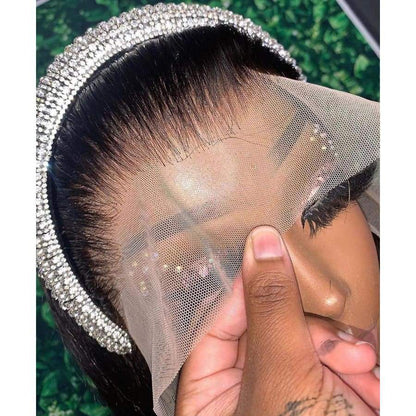 13X4 PRE-PLUCKED KINKY CURLY HUMAN HAIR LACE FRONT WIG