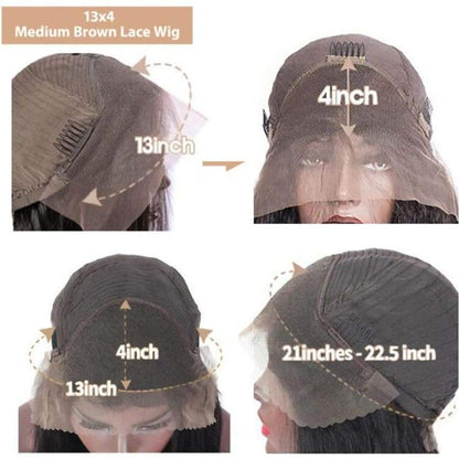 HIGHLIGHT PRE-PLUCKED HUMAN HAIR 13*4 LACE FRONT WIG With 