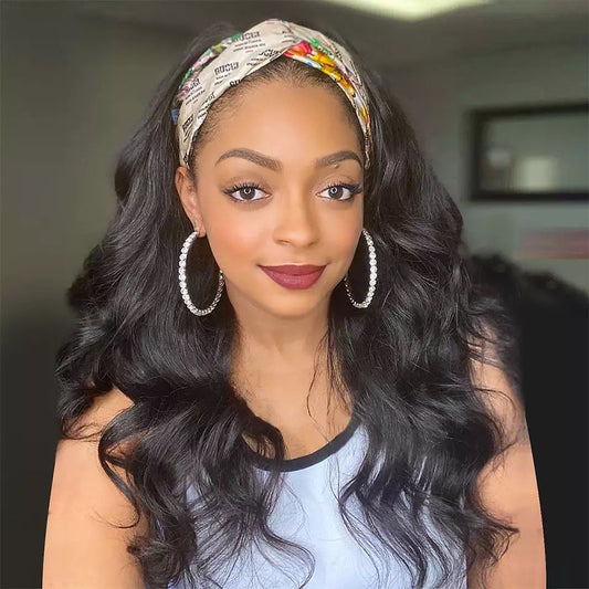 Body Wave Headband Wigs Glueless Human Hair Wigs