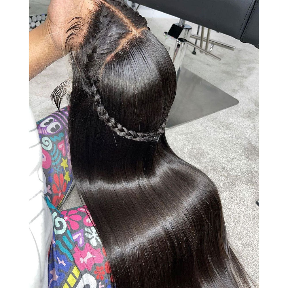 HD LACE 13x6 Deep Parting Preplucked Virgin Hair Lace Front Wig Silky Straight