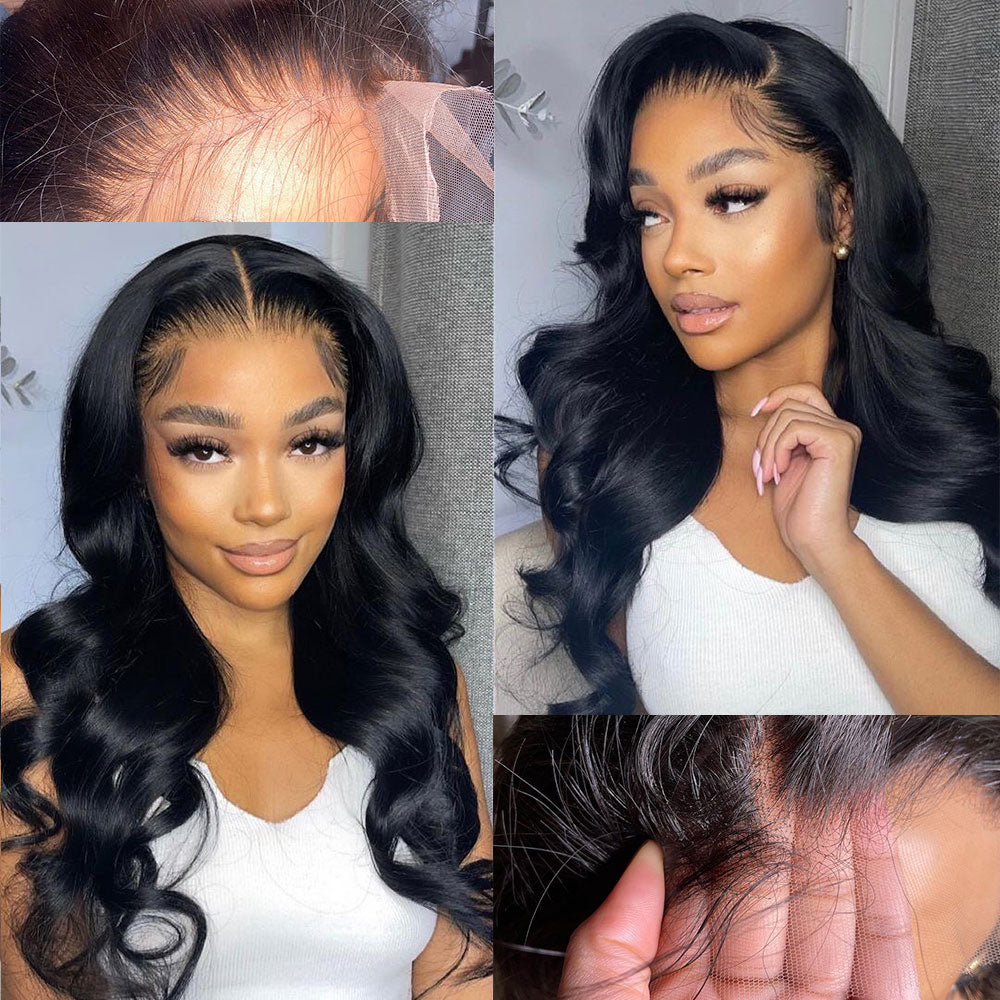 HD LACE 13x6 Deep Parting Preplucked Virgin Hair Lace Front Wig Body Wave