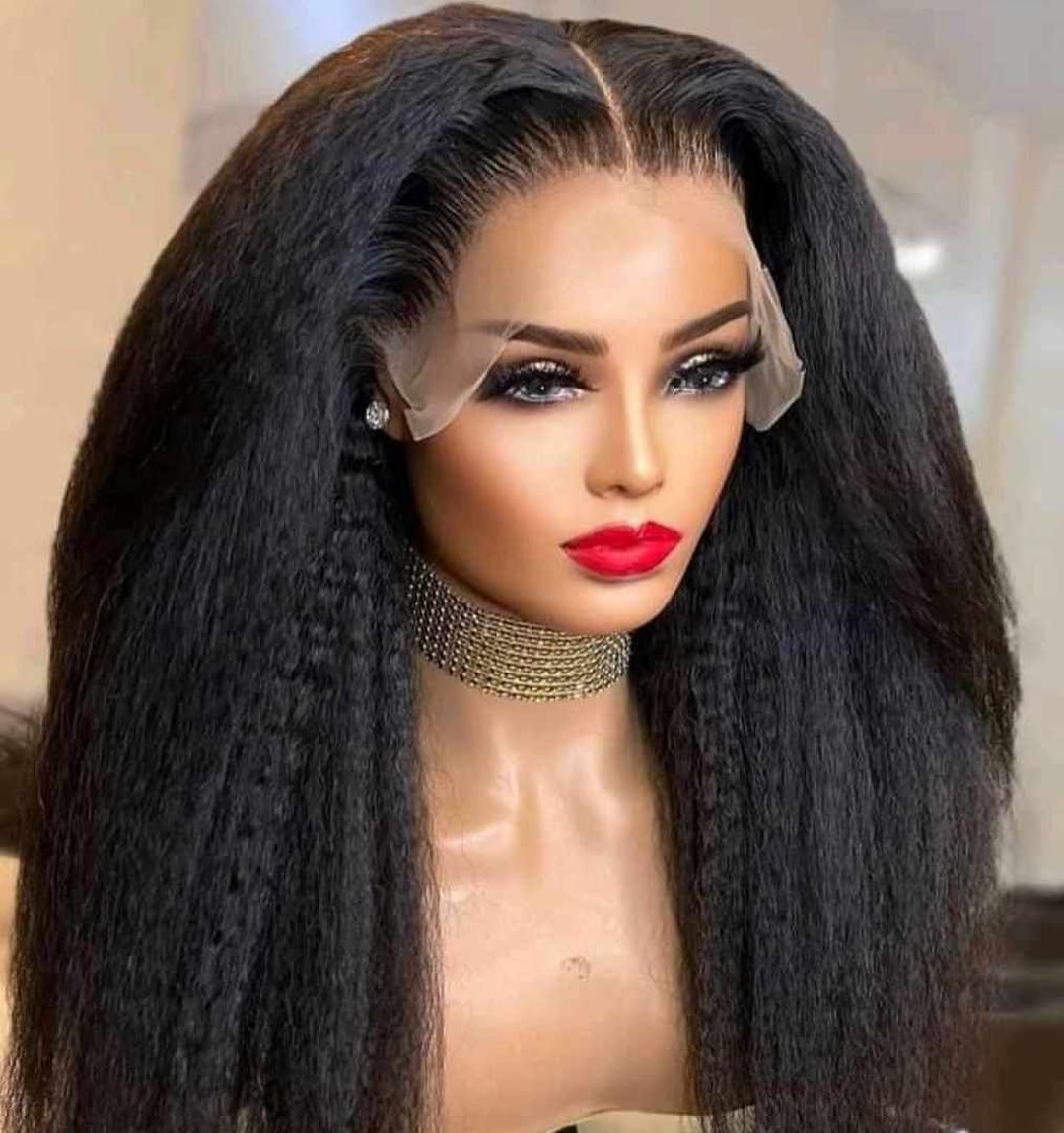 【BIG SALE】NEW “SUPER Pre-plucked HD Lace” Wig Kinky Straight