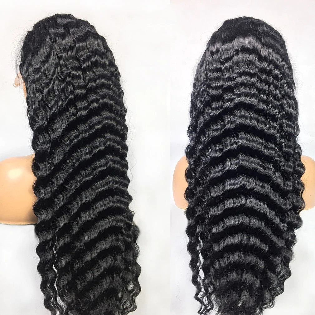 SUPER Pre-plucked Deep Wave Hair 360 Lace Front Wig
