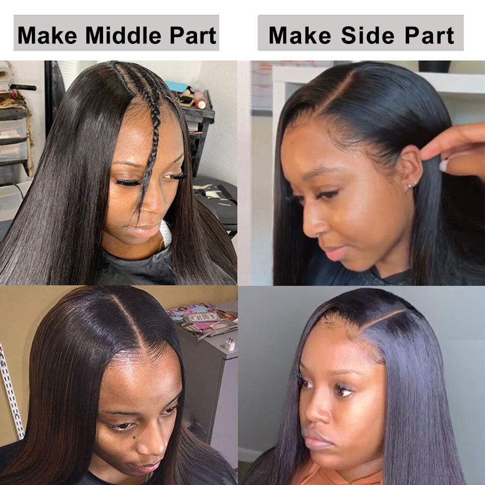 U Part Glueless Precolored Brown Human Hair Wig